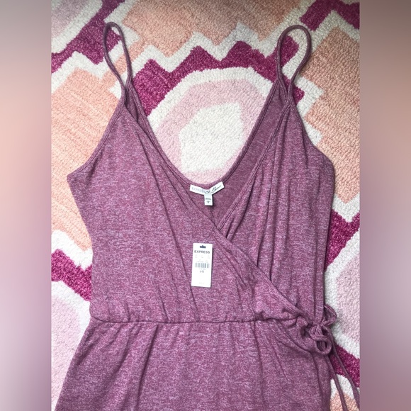 Express One Eleven Burgundy Skort Romper Size large NWT cozycore - Picture 2 of 7